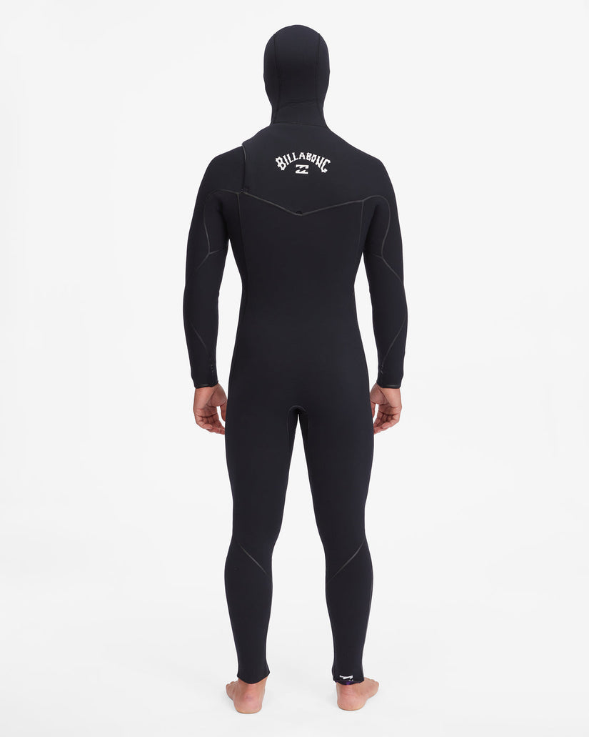 5/4 Furnace Chest Zip Hooded Full Wetsuit - Black