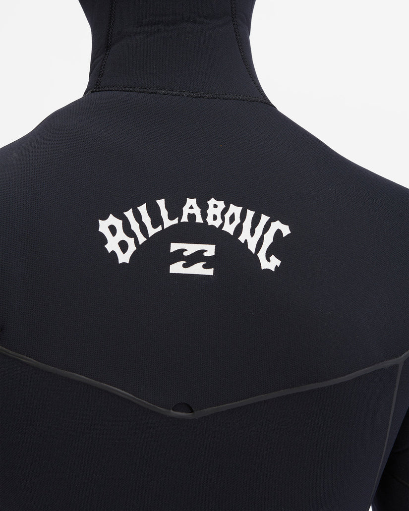 5/4 Furnace Chest Zip Hooded Full Wetsuit - Black