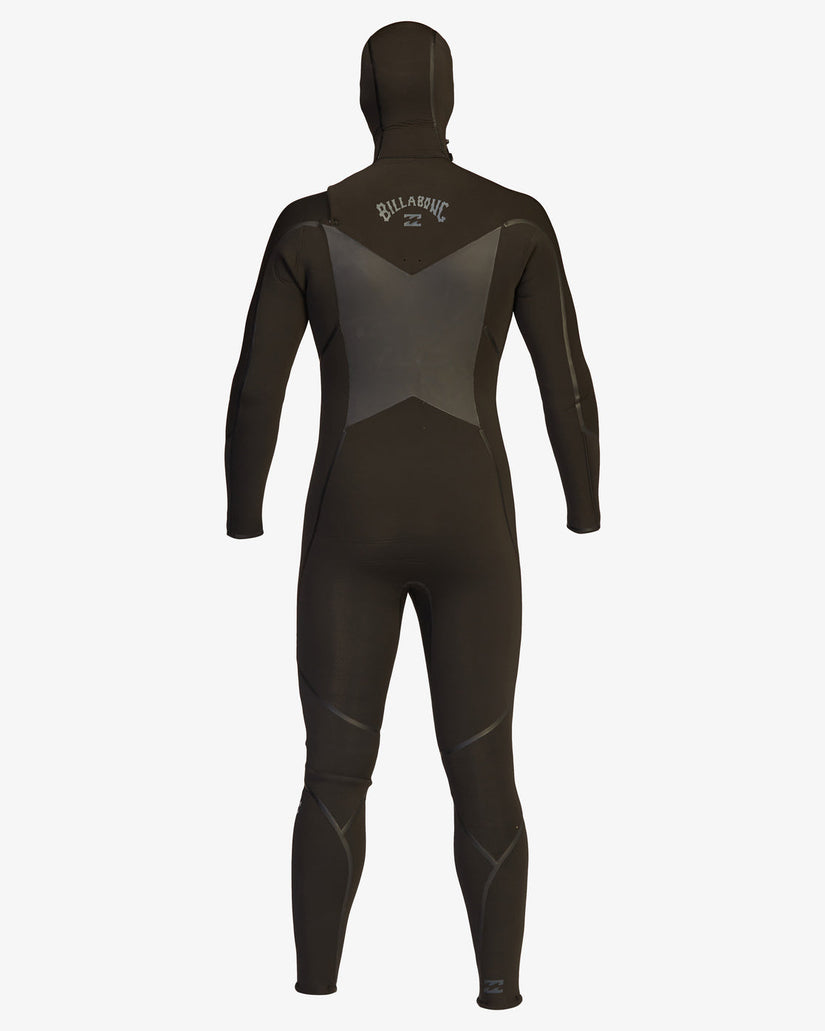 5/4 Absolute Plus Chest Zip Hooded Full Wetsuit - Black