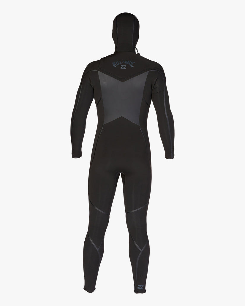 5/4 Absolute Plus Chest Zip Hooded Full Wetsuit - Black