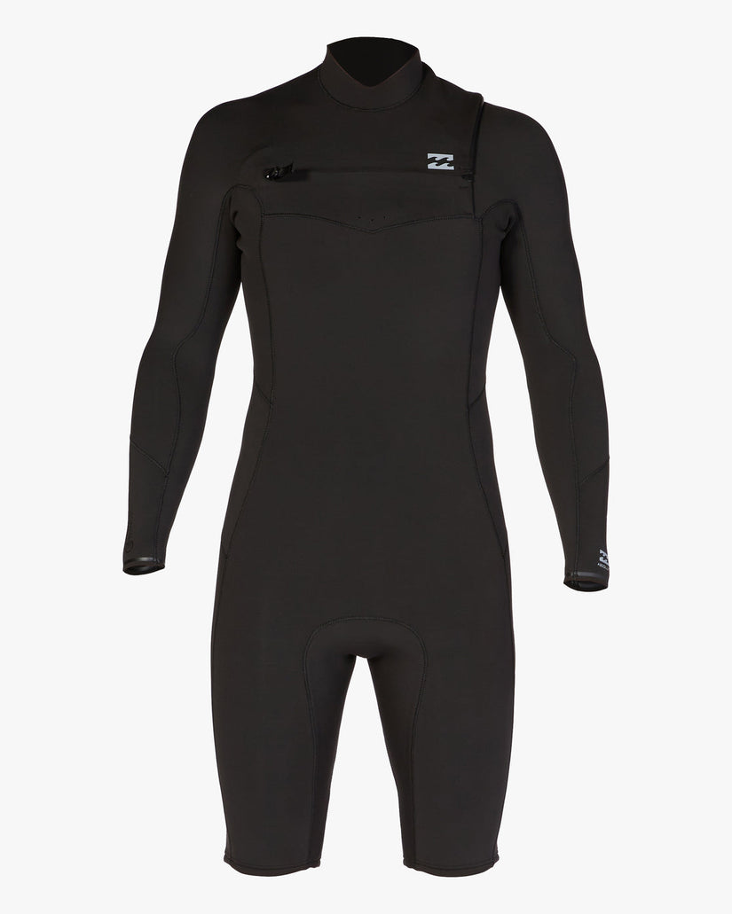 2/2mm Absolute Long Sleeve Chest Zip Springsuit - Black