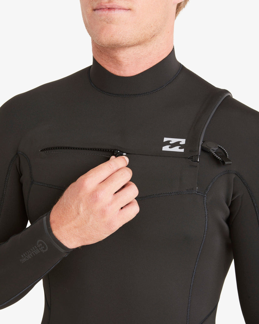 2/2mm Absolute Long Sleeve Chest Zip Springsuit - Black