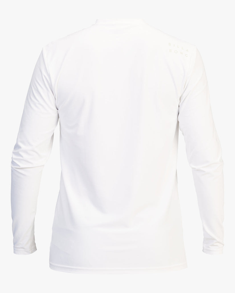 All Day Wave Loose Fit Long Sleeve Surf Tee - White