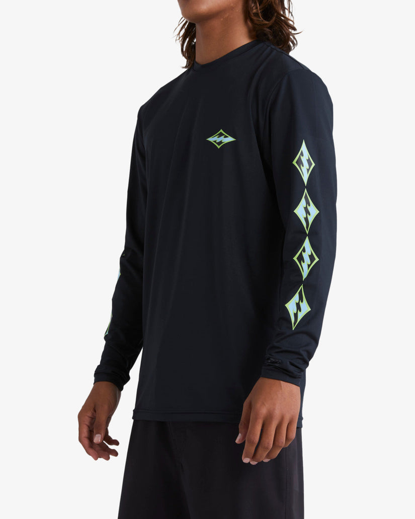 D-Bah Loose Fit Long Sleeve Surf Tee - Black