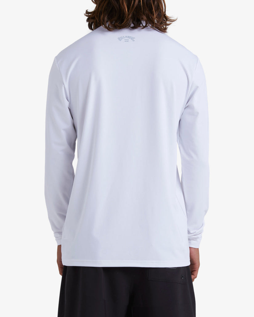 All Day Wave Loose Fit Long Sleeve Surf Tee - White