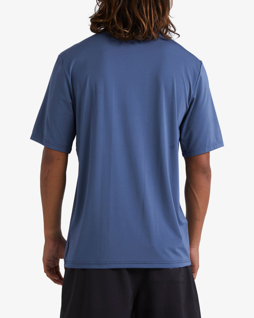All Day Wave Loose Fit Short Sleeve Surf Tee - Slate Blue