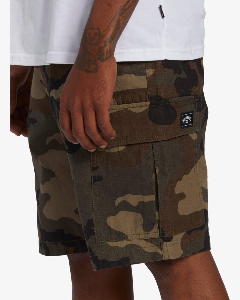 Mens Cargo Shorts Summer Outdoors Casual Camouflage Overalls