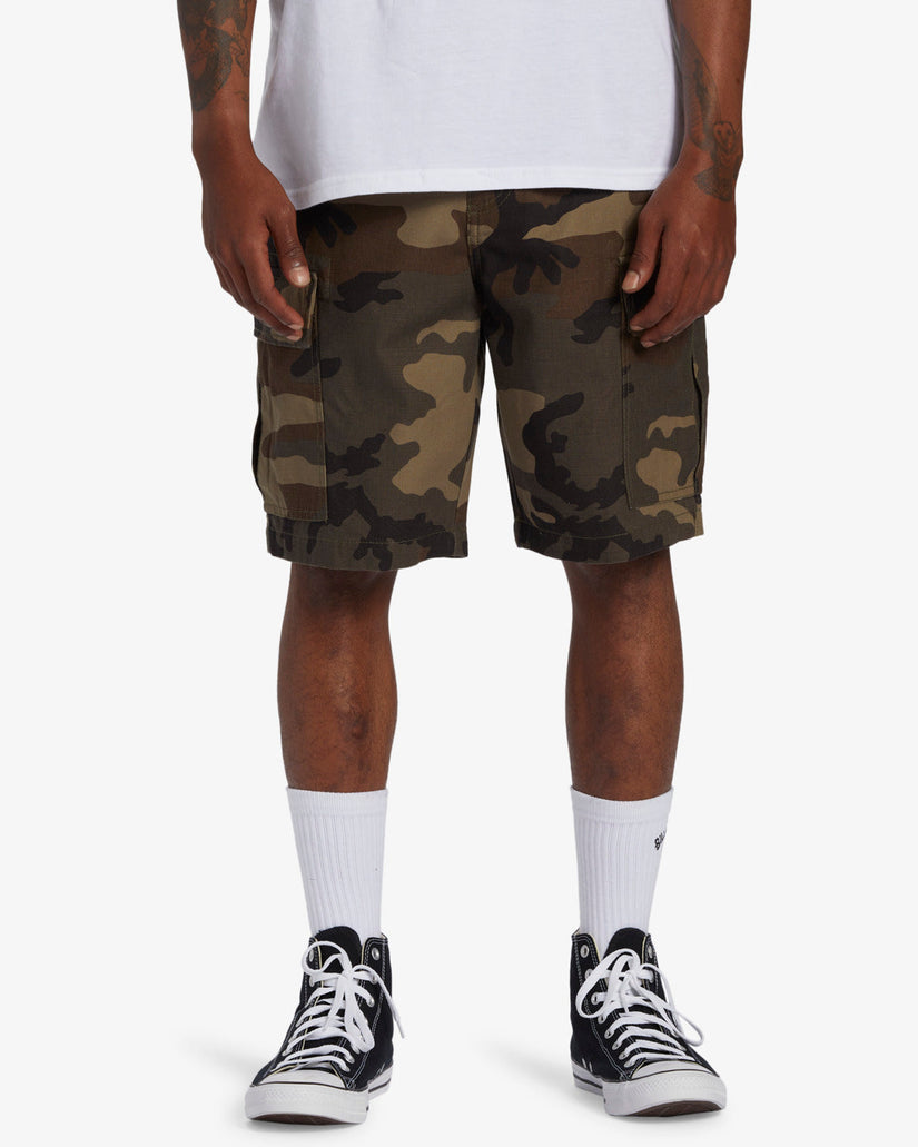 Mens Cargo Shorts Summer Outdoors Casual Camouflage Overalls
