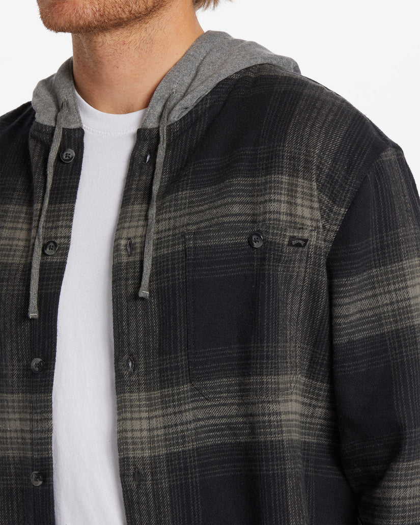 Baja Hooded Flannel Shirt - Black