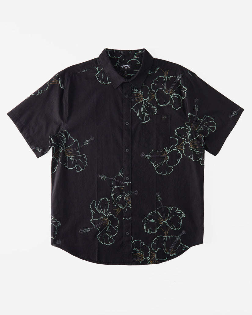 Sundays Short Sleeve Shirt - Black Green