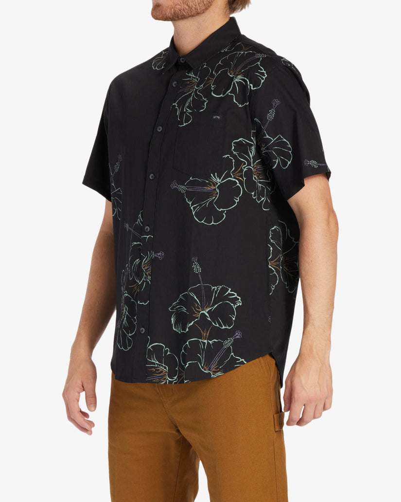 Sundays Short Sleeve Shirt - Black Green