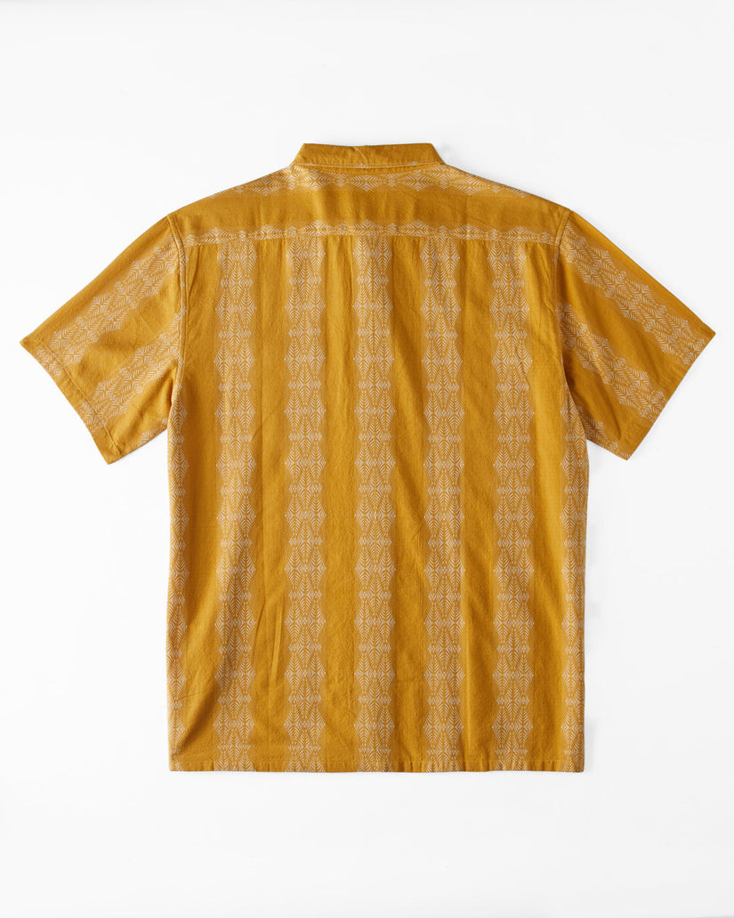 Sundays Jacquard Short Sleeve Shirt - Beeswax