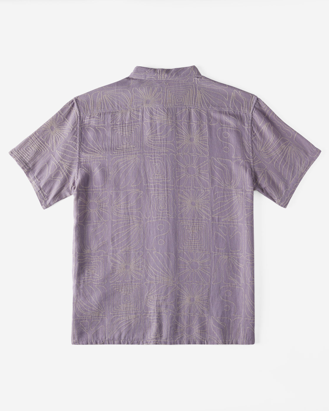 Sundays Jacquard Short Sleeve Shirt - Grey Violet