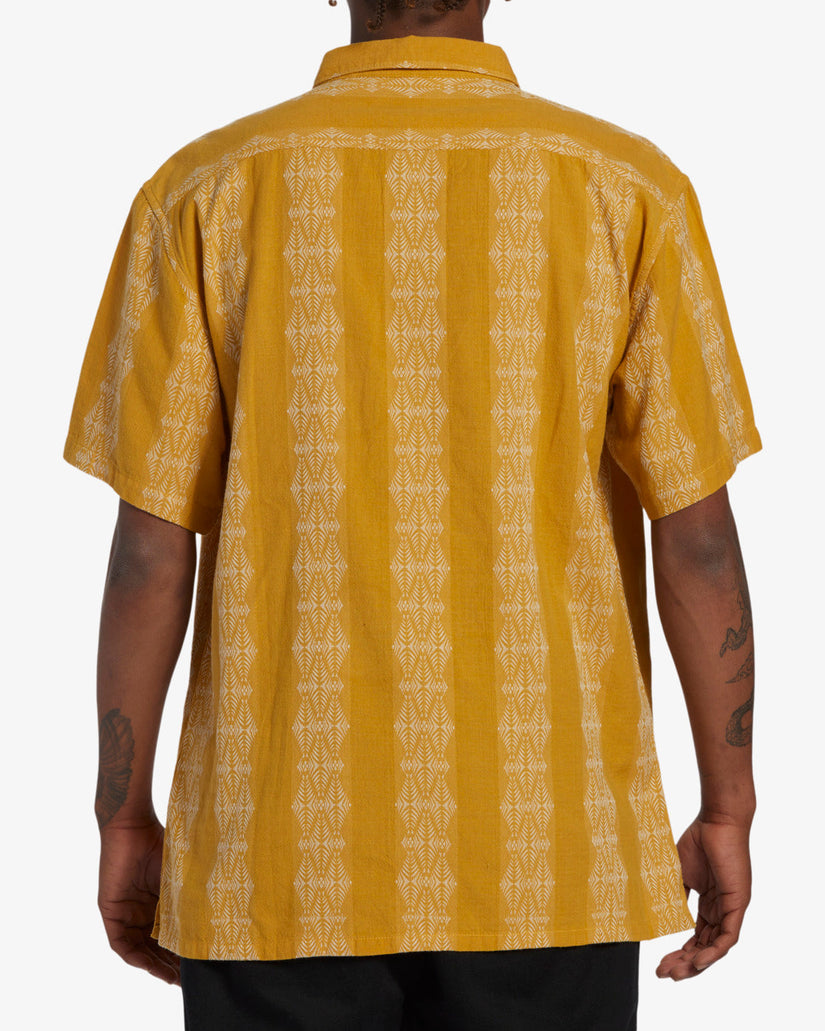 Sundays Jacquard Short Sleeve Shirt - Beeswax