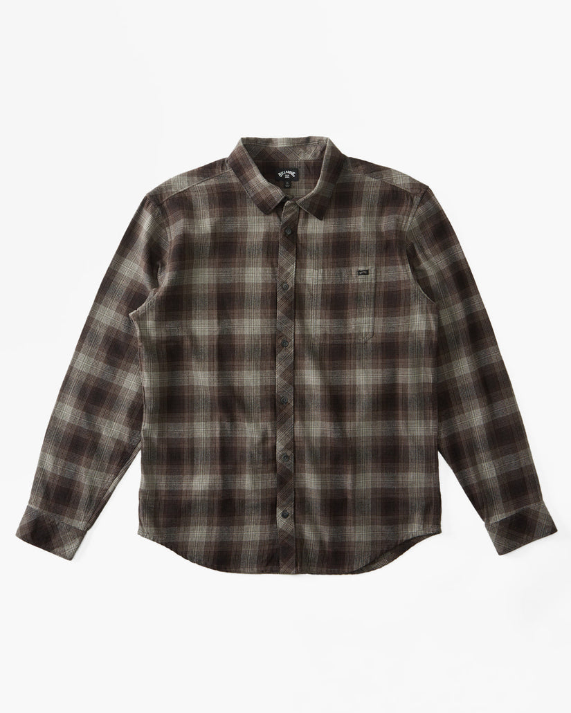 Coastline Flannel Long Sleeve Shirt - Raven