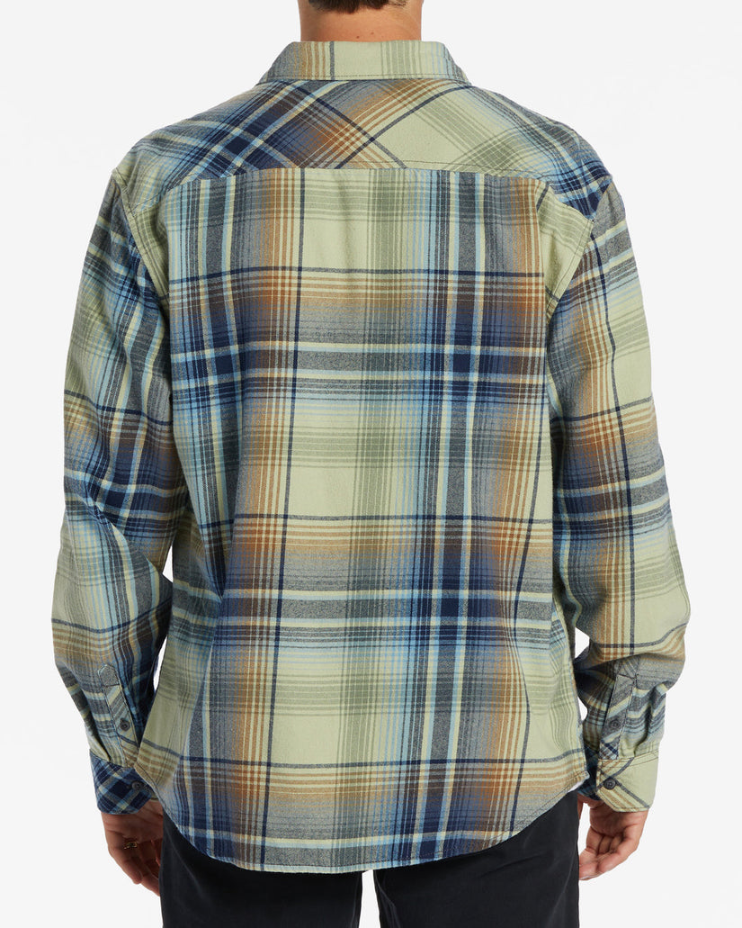 Coastline Flannel Long Sleeve Shirt - Light Sage