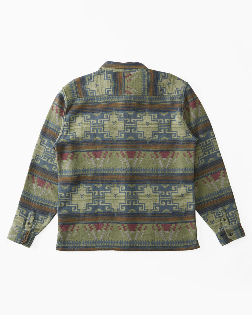 Offshore Jacquard Flannel Long Sleeve Shirt - Sage