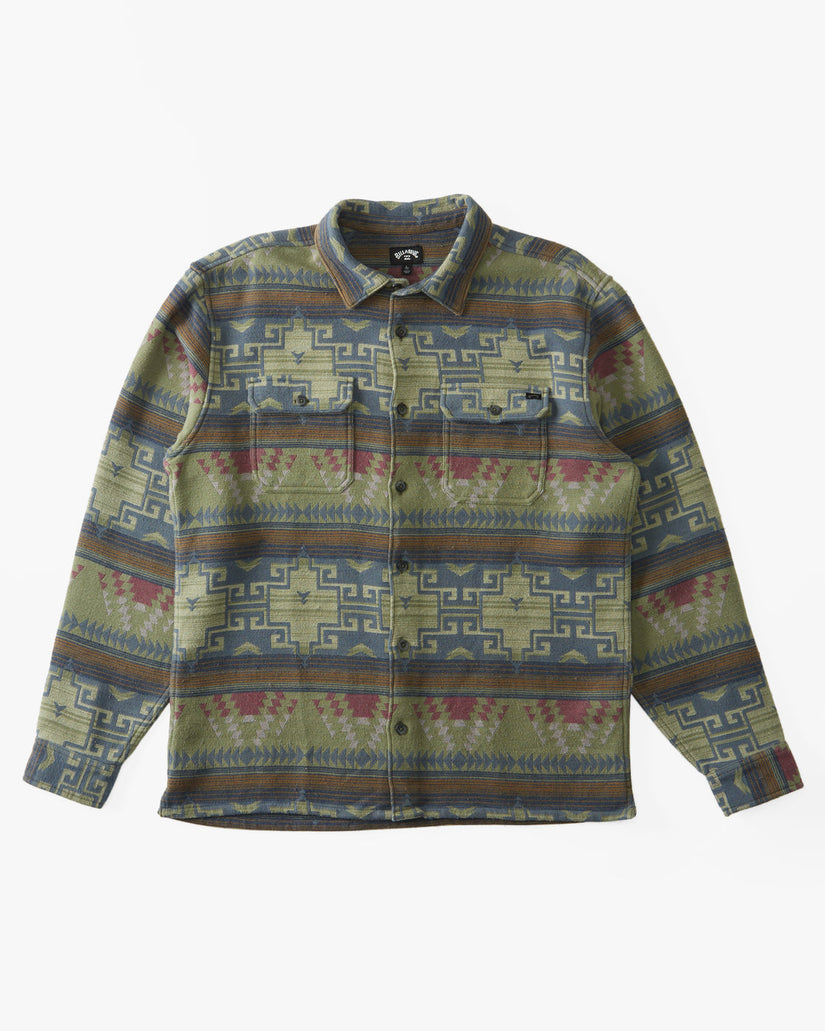 Offshore Jacquard Flannel Long Sleeve Shirt - Sage