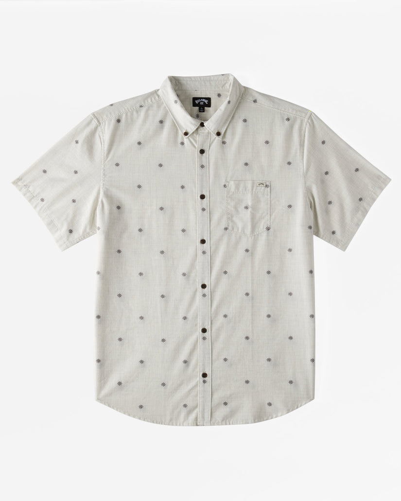 All Day Jacquard Short Sleeve Woven Shirt - Chino