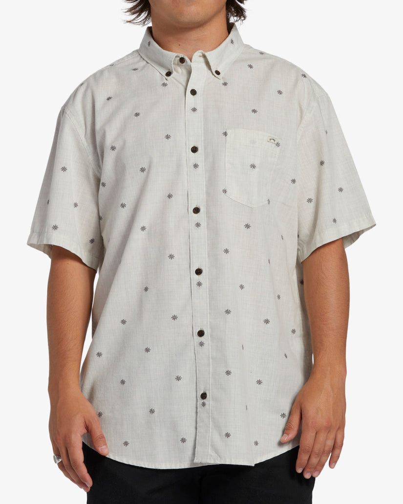 All Day Jacquard Short Sleeve Woven Shirt - Chino