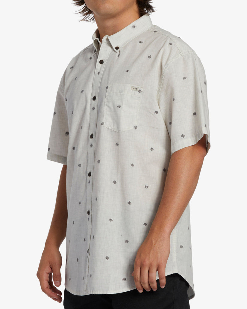 All Day Jacquard Short Sleeve Woven Shirt - Chino