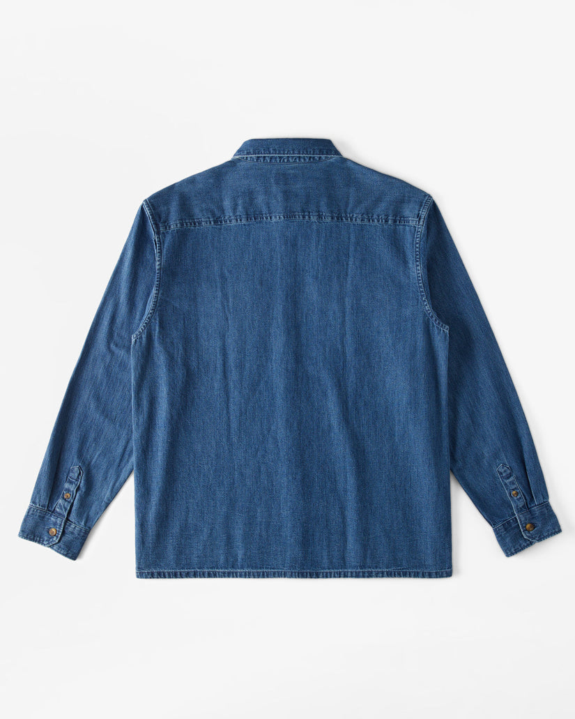 Bong Days Long Sleeve Top - Denim Blue