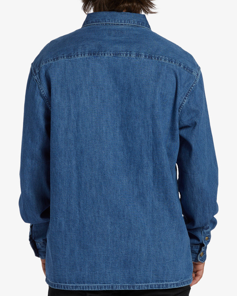 Bong Days Long Sleeve Top - Denim Blue