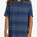 All Day Stripe Short Sleeve Woven Shirt - Dark Blue
