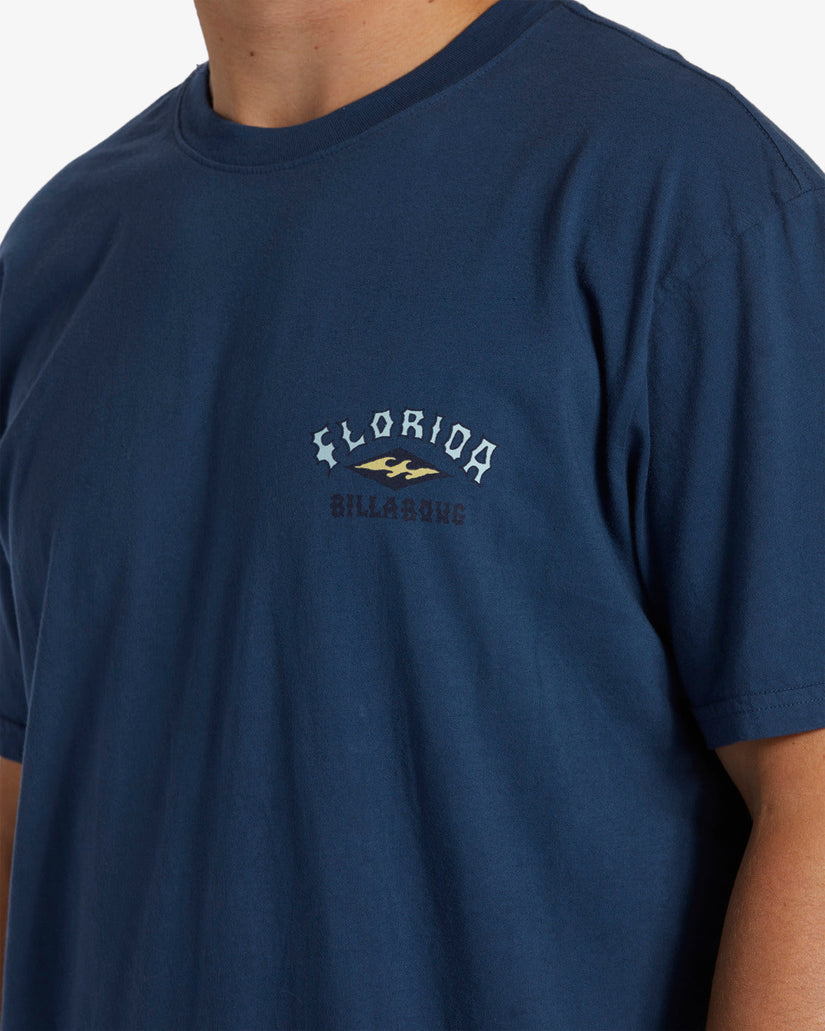 Arch Florida Short Sleeve T-Shirt - Slate Blue