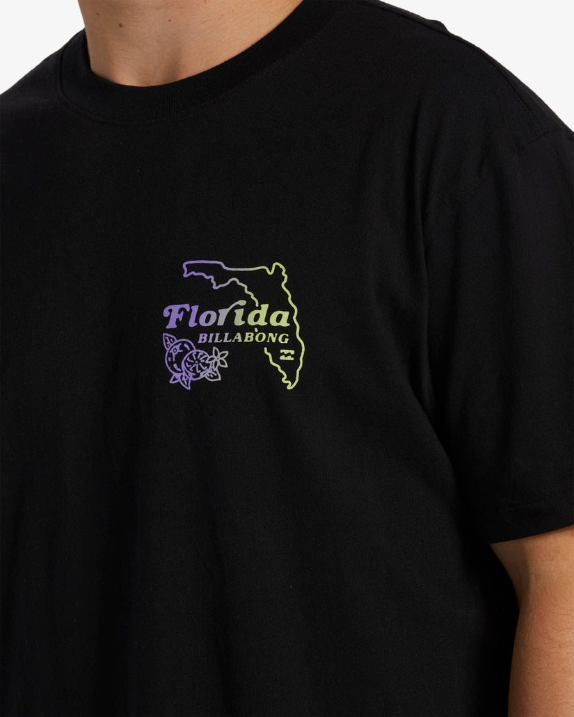 Handkie Florida Short Sleeve T-Shirt - Black