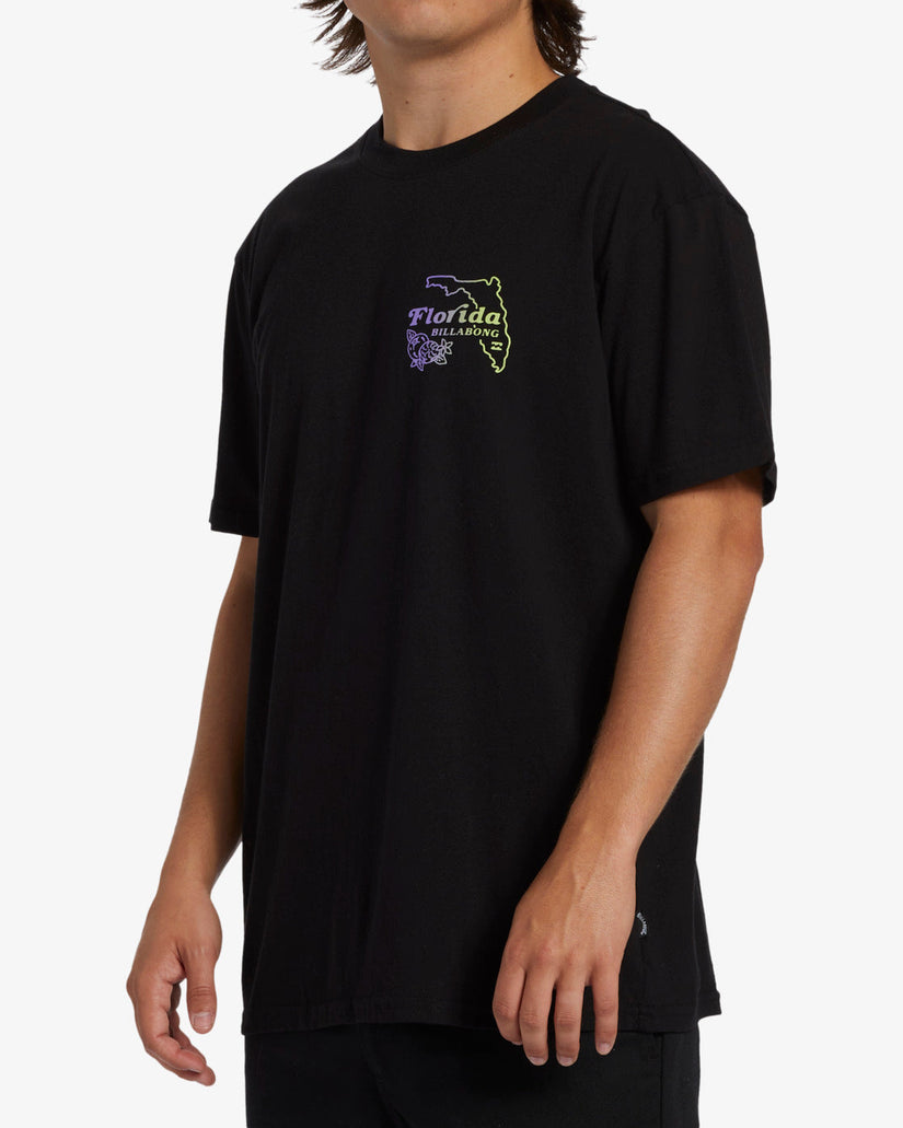 Handkie Florida Short Sleeve T-Shirt - Black