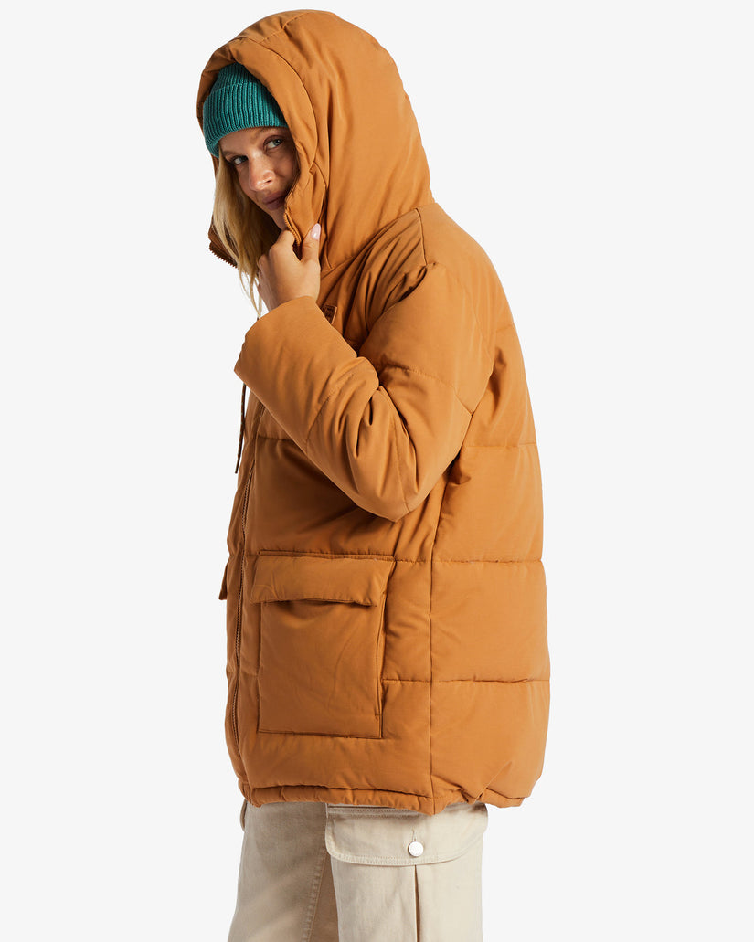 Love On You Hooded Jacket - Caramel