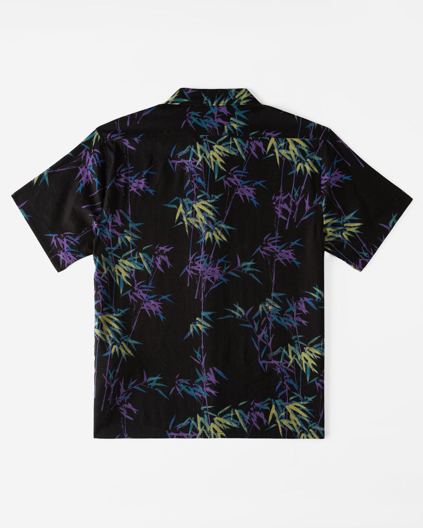 Sundays Vacay Short Sleeve Woven Shirt - Washed Violet