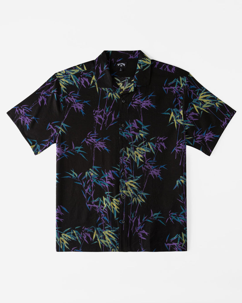 Sundays Vacay Short Sleeve Woven Shirt - Washed Violet