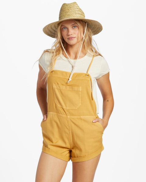 Yellow deals overall shorts