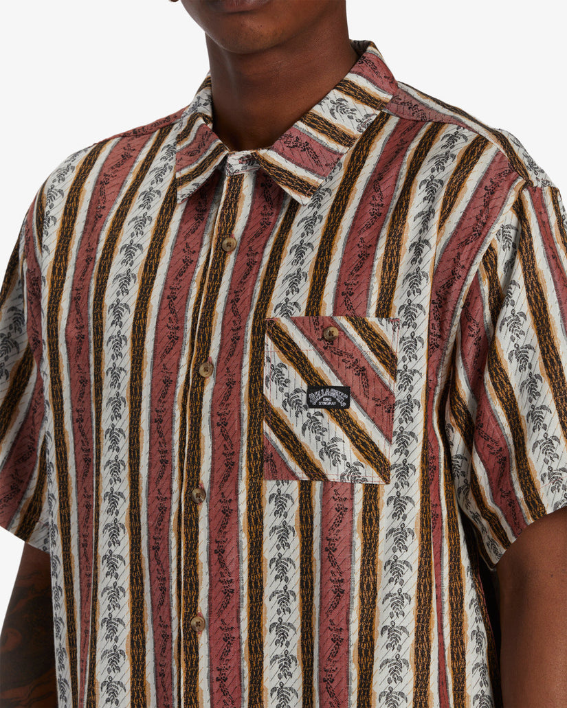 King Stringray Diamond Woven Short Sleeve Woven Shirt - Chino