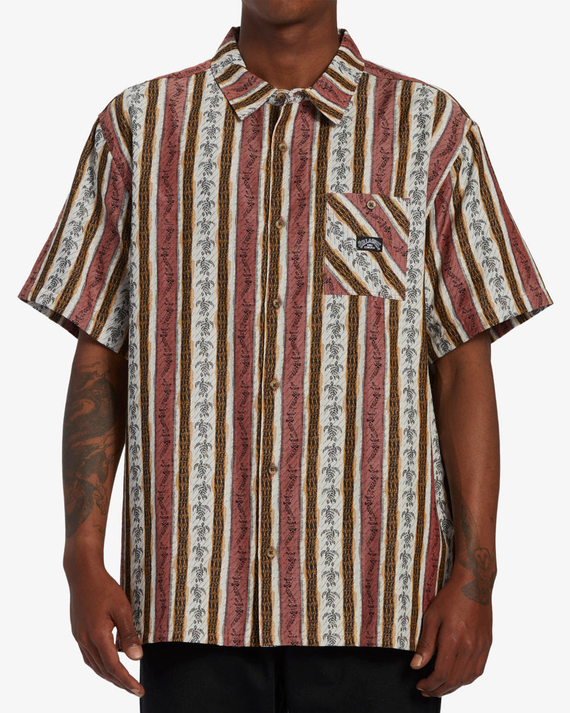 King Stringray Diamond Woven Short Sleeve Woven Shirt - Chino